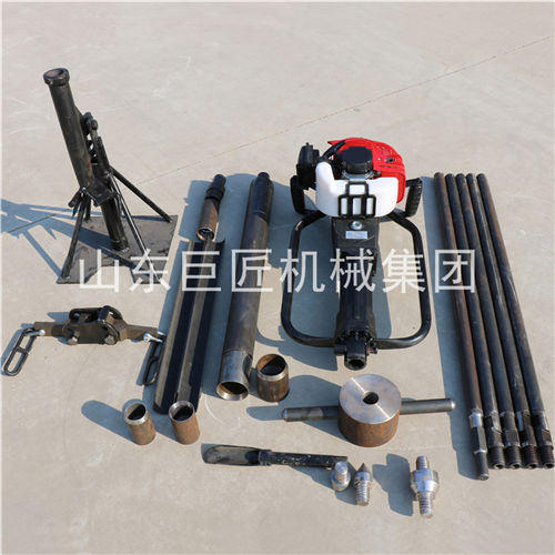 QTZ-1便携式取土钻机 内燃机助力泥土钻机简便进尺快