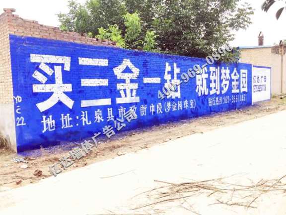 陕西墙体广告策划因专而诚因诚而善延安美丽乡村标语广告