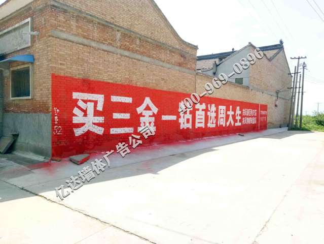 陕西墙体广告设备因专而诚因诚而善安康扫黑除恶标语广告