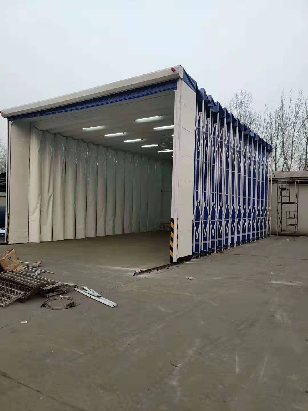 郯城供应全自动移动伸缩房环保设备移动喷烤漆设备无泵水幕