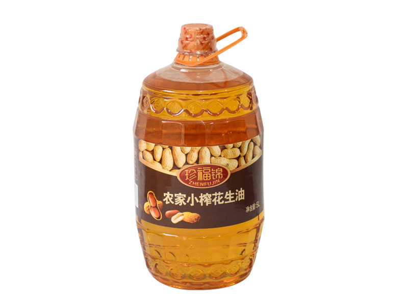 珍福锦花生油 一级压榨5L花生油 小榨花生油 山东孙鹏商贸