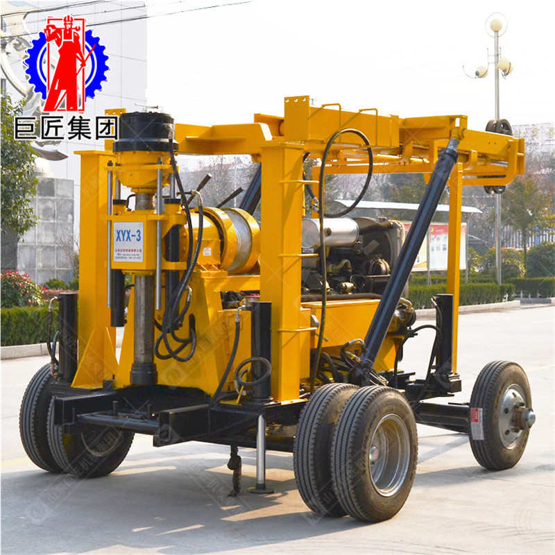 轮式液压岩芯钻机 XYX-3 钻机 岩心取样钻机拖挂式