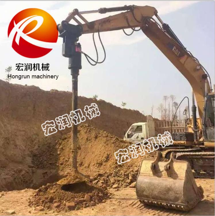 打拔拉森钢板桩打桩机 钩机改装防塌孔护筒振动锤打桩机 挖掘机打桩机