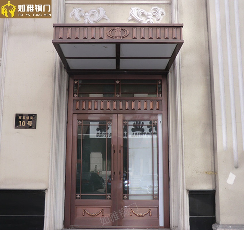 会所铜门加工别墅防盗门上海会所铜门供应