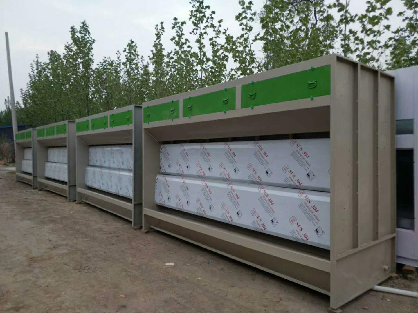 环评达标无泵水幕水帘柜干式吸尘柜废气处理设备山东伟航制造商