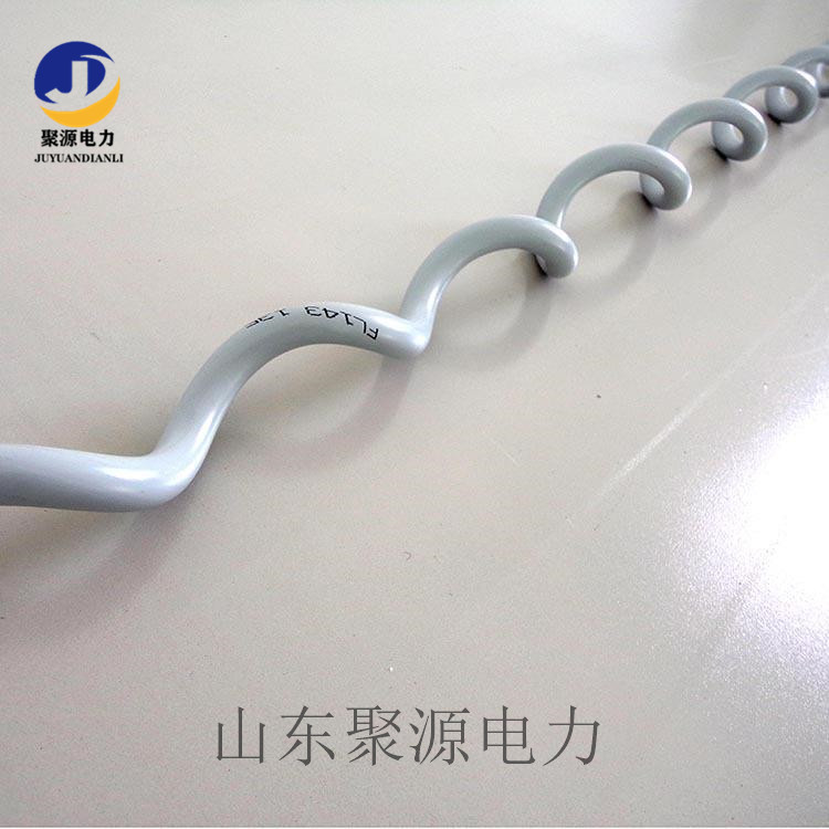 电力金具高弹性防震鞭 ADSS光缆专用防震鞭螺旋减震器