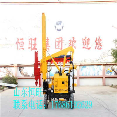 房屋地基打桩机高速公路 旧桩换新桩护栏打桩机 恒旺护栏打桩机