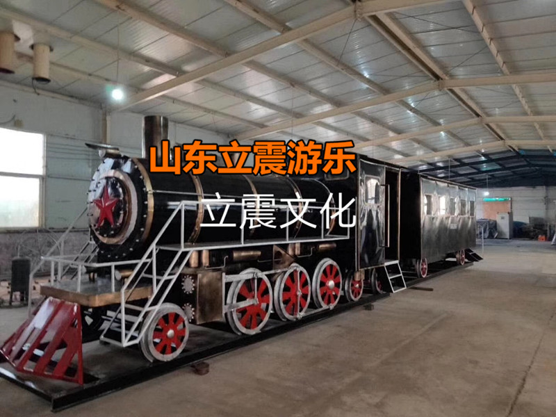 创意美陈装置动力火车模型厂家复古火车头火车厢厂家