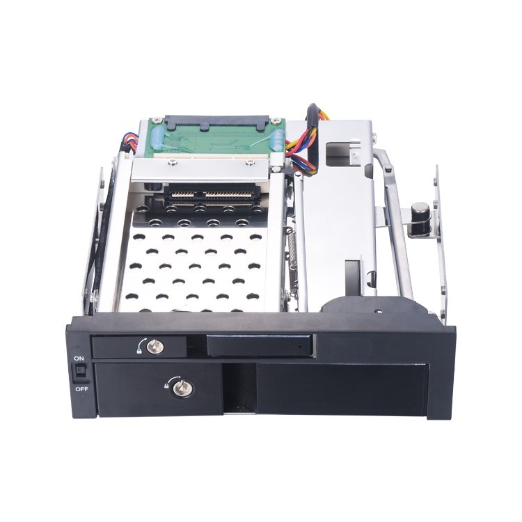 Unestech ST7224 铝合金2.5+3.5寸光驱位硬盘扩展架 多功能免工具硬盘抽取盒