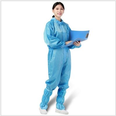 防静电连体服电子厂车间防尘抗静电长袖连帽男女款工作服厂家直销