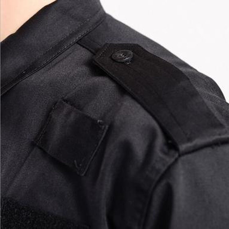 保安黑色春秋套装 黑色长袖保安服 保安黑色作训冬服