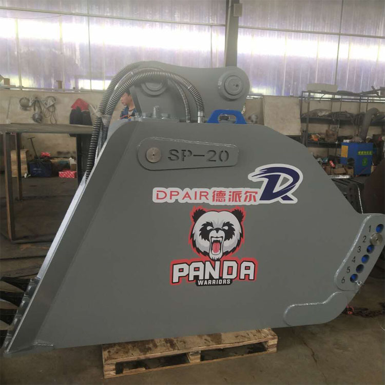 工地拆迁用双轴鄂式破碎斗SP-25挖机破碎机20-27T挤压粉碎斗