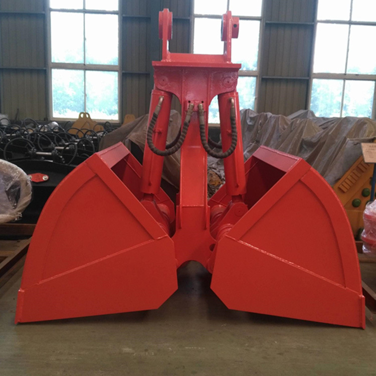 HSD300挖机双开贝壳斗液压回转贝壳抓斗5-7T蚌壳斗