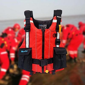 防汛专用救生衣WBT-J1防水牛津布面料脱卸式的救援腿带或裆带