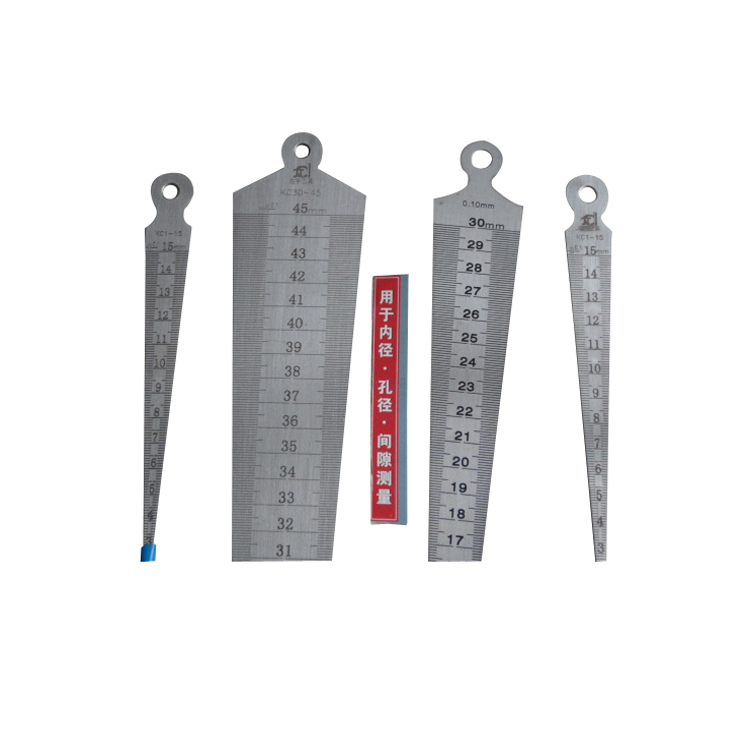 铁路器材测量工具不锈钢精度锥形尺孔径规孔尺三角楔形塞尺1-15mm