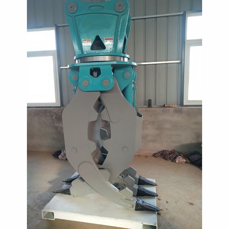 小型农用可定做液压旋转双缸夹木器抓钢机6-8吨挖掘机器械
