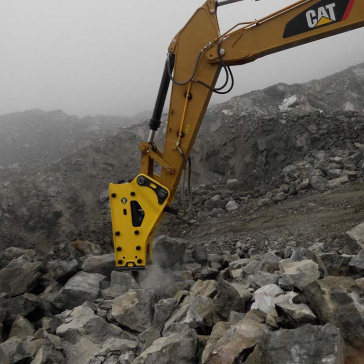高频凿岩炮头直角三角耐用挖掘机68型炮锤破碎镐炮头
