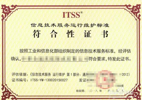 信息技术服务运行维护标准ITSS1级