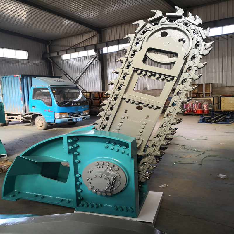 2021新型链条式开沟机电缆沟挖槽机路岩石开槽用开沟机