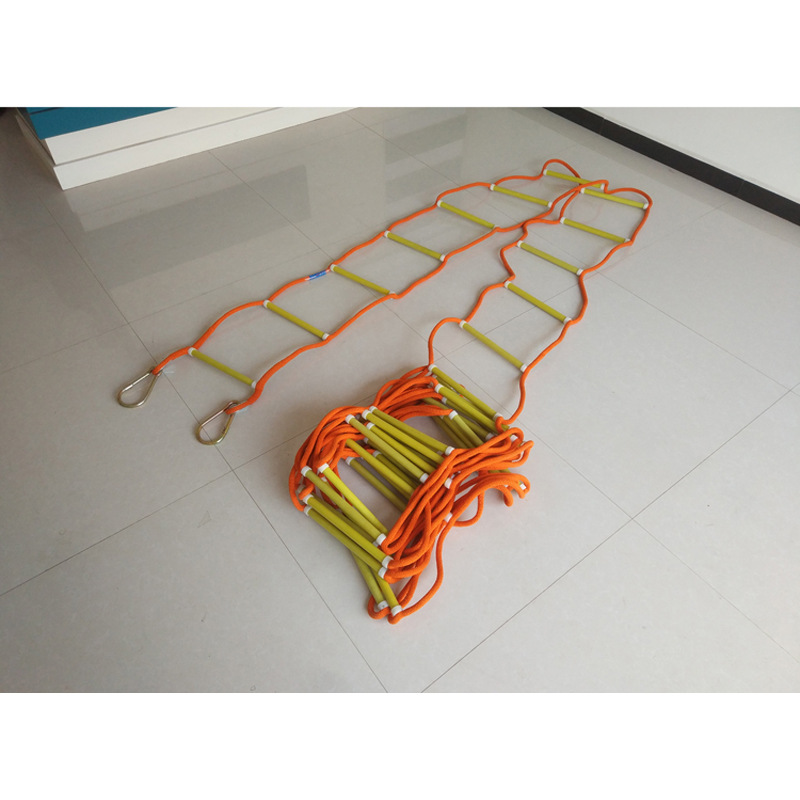 高空作业绝缘消防逃生蚕丝软梯防滑树脂电力施工检修梯
