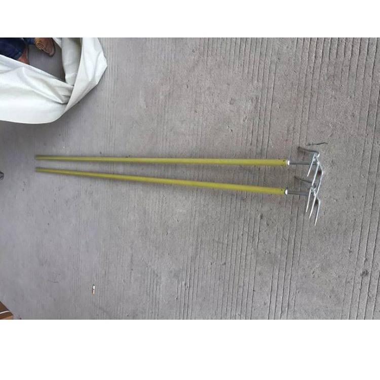 带电作业绝缘长柄三齿耙环氧树脂电力施工杂物耙三叉齿钉耙
