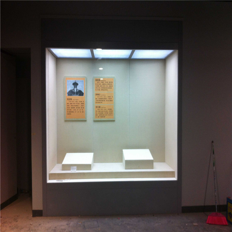 博物馆展示柜生产厂家文玩瓷器展示柜定制-隆城博具