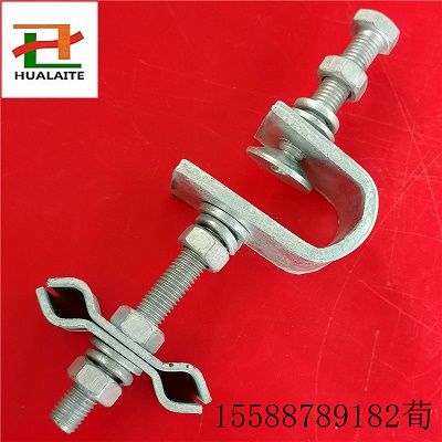 OPGW光缆塔用引下线夹 铁塔用引下夹具 光缆夹具 电力光缆金具 热镀锌引下线夹 紧固夹具
