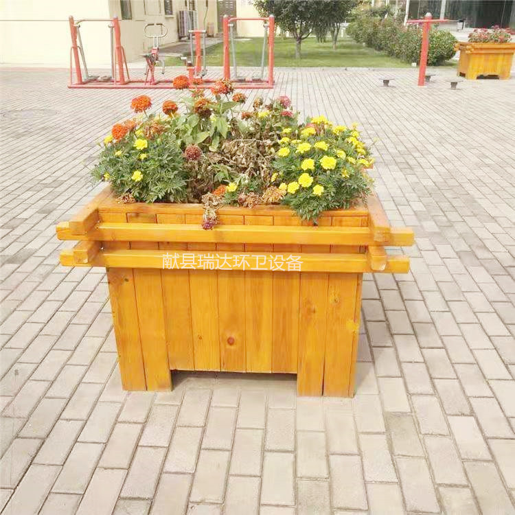 供应献县瑞达户外木质景观花箱