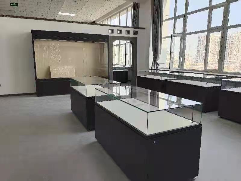博物馆展示柜古董文物柜古玩遗址展柜玻璃冷轧钢板展柜-隆城博具