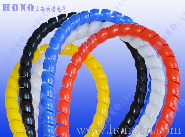 上海焕诺电气HONO PP缠绕管 PE缠绕管 黑色PP线卡线管 黑色PE卷式结束带 白色PP包线管 自然色PE电缆收纳管