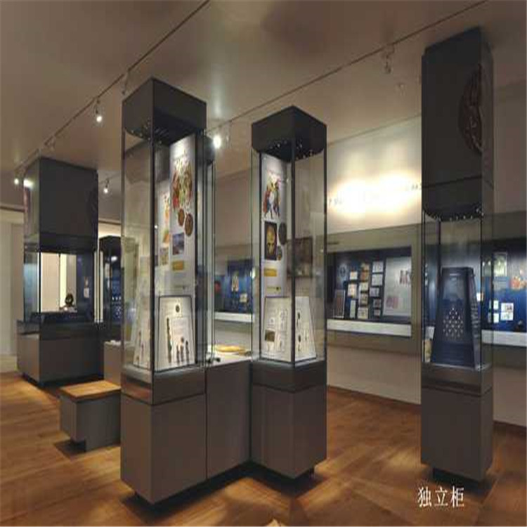 博物馆展示柜定制博物馆玉器古玩展柜烤漆玻璃展柜