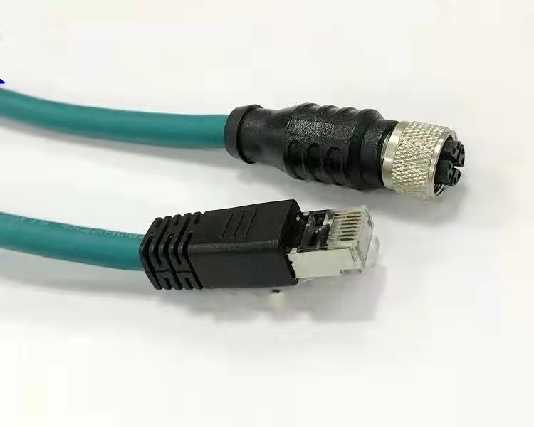 X-code预制M12-8芯千兆以太网连接器