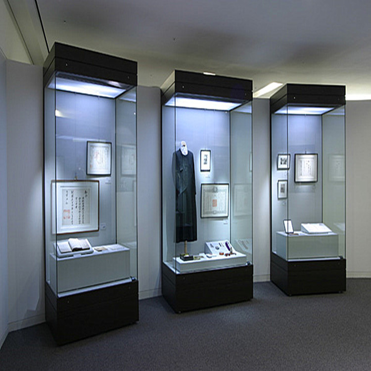 藏品展示柜博物馆展示柜立式古董展示柜设计安装一站式服务
