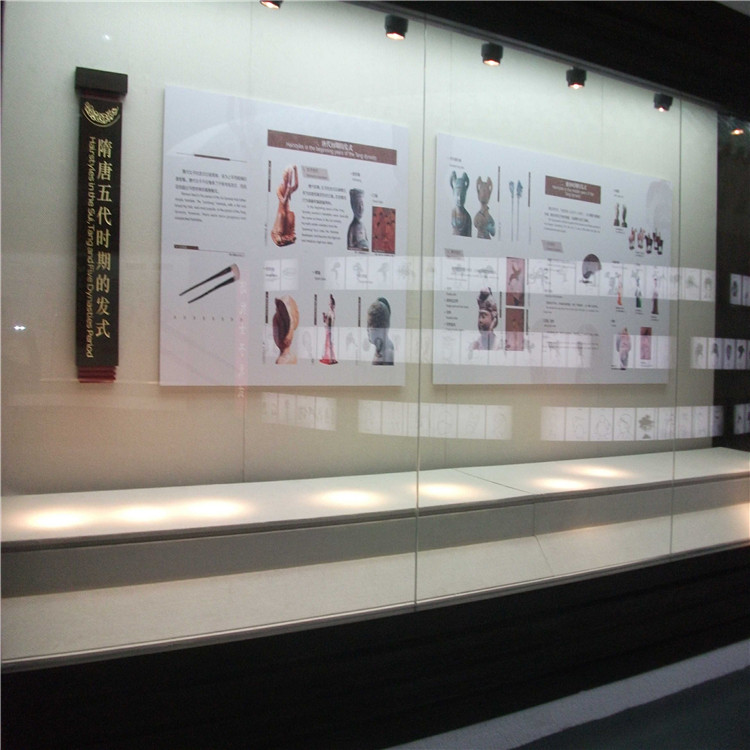 文物馆展示柜沿墙柜制作公司博物馆展示柜展览柜制作