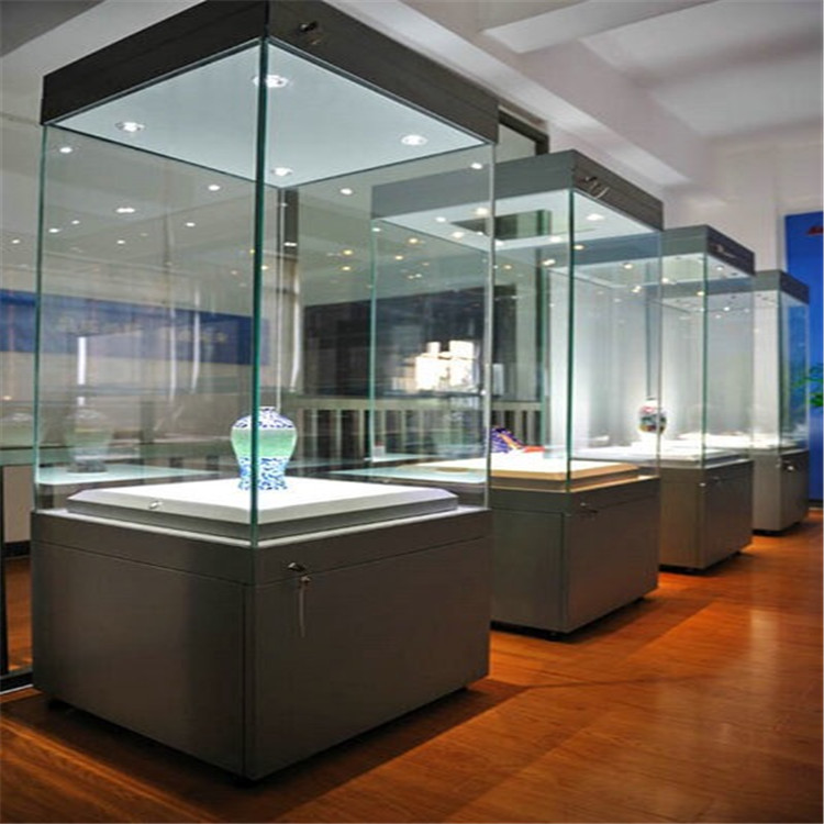 博物馆独立柜瓷器古董展柜艺术品雕像展柜玻璃全景展览柜