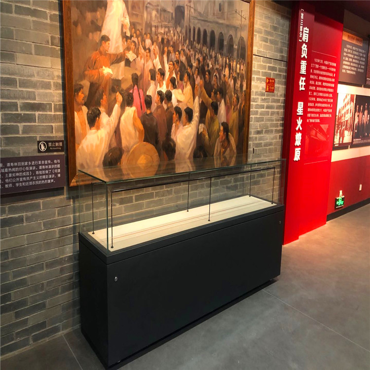 古董博物馆文物展柜钢制烤漆液压柜产品饰品展览柜