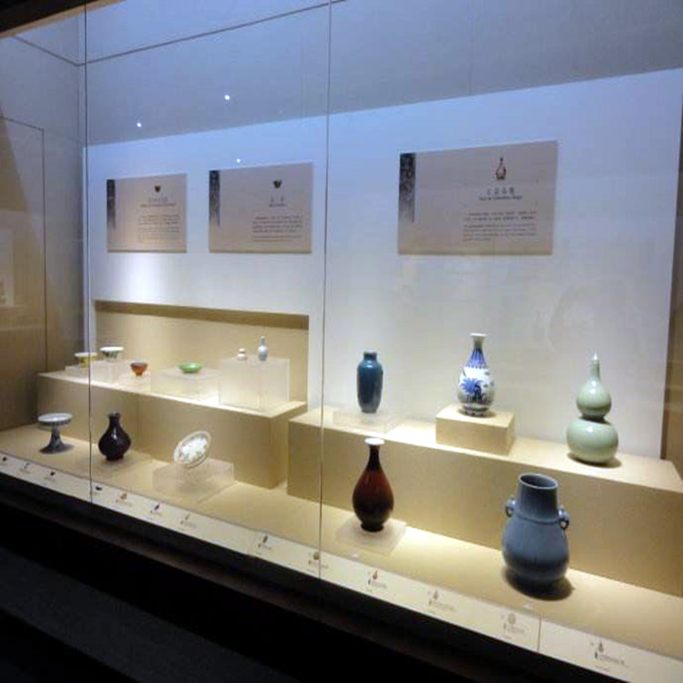 广东博物馆展示柜古董文物展示柜沿墙柜制作展览柜