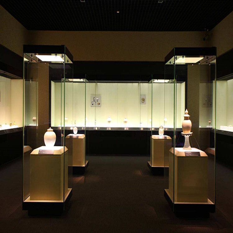 博物馆展示柜冷轧钢喷塑烤漆独立柜玉器玻璃展示柜加工制作