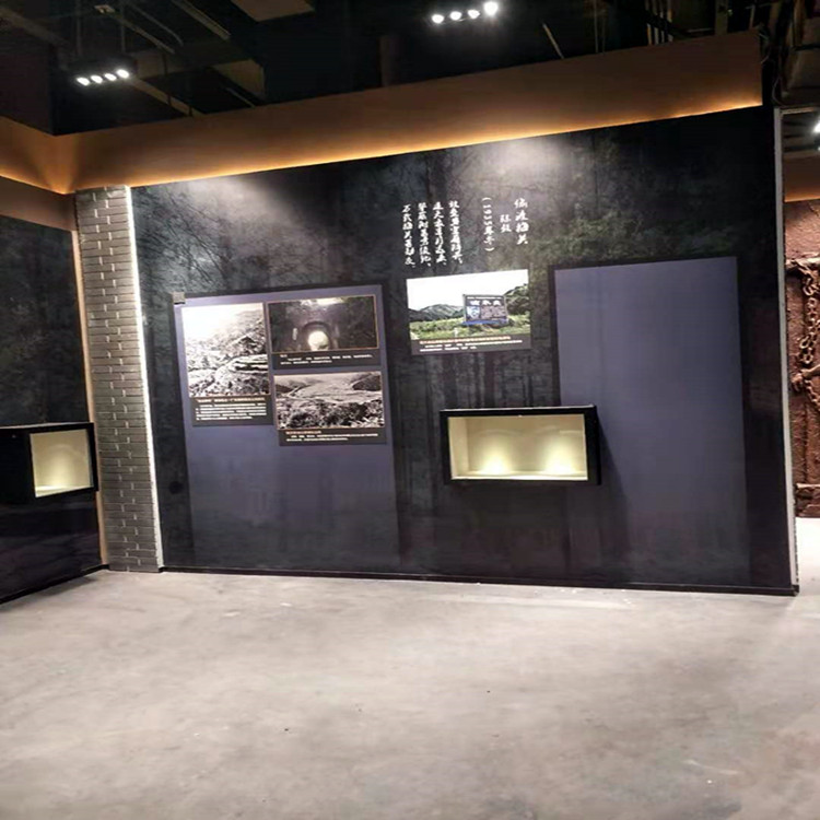 博物馆展柜钢制烤漆壁龛悬挂柜文物液压展览柜设计定制