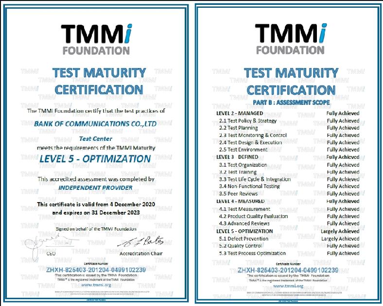 山东省测试成熟度模型集成TMMI