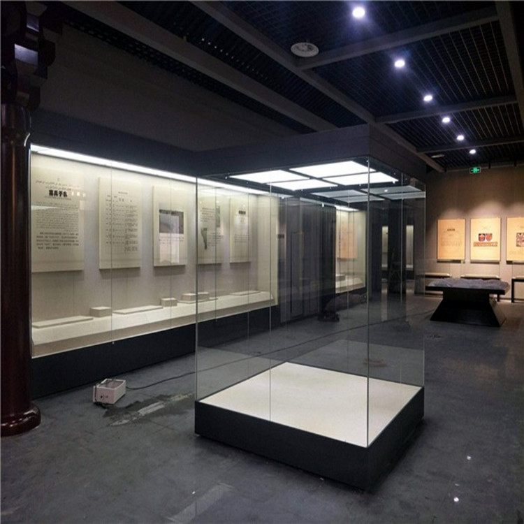玻璃展示柜博物馆展柜博物馆古物模型陈列柜独立柜设计制作