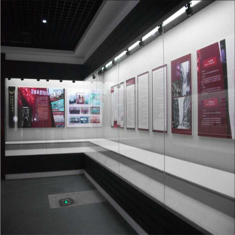  博物馆展览柜玻璃展示柜恒温恒湿文物墙柜通柜书画展柜