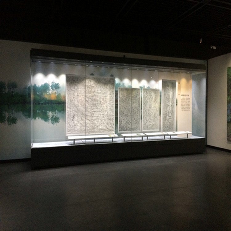 博物馆冷轧钢板文物展柜古董瓷器背柜沿墙柜电动展柜