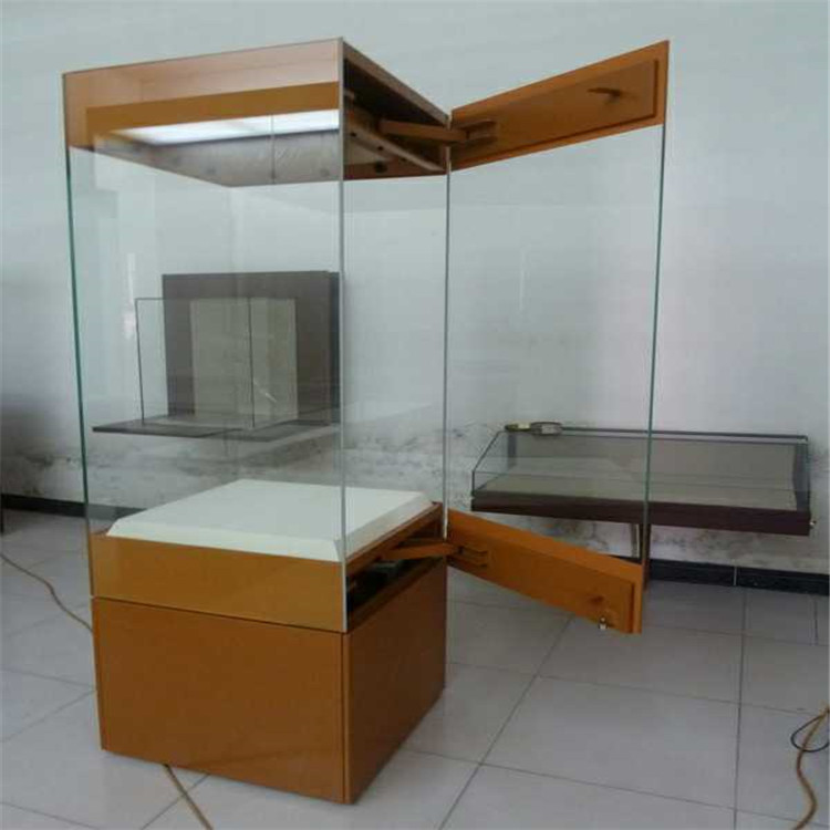  侧开门瓷器博物馆独立柜定制工厂-方形独立博物馆展柜定做