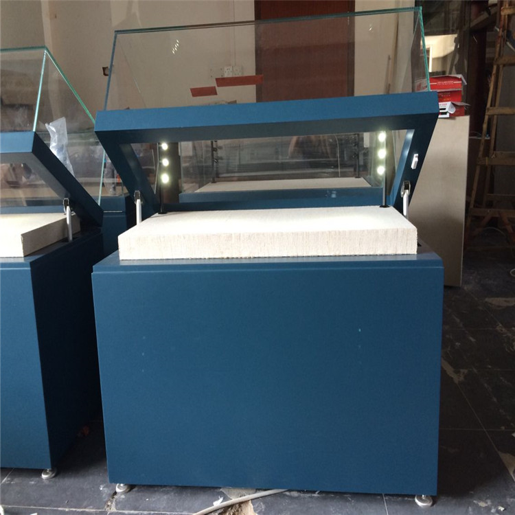  定制液压掀起式博物馆展柜厂家-博物馆掀开展柜制作公司 