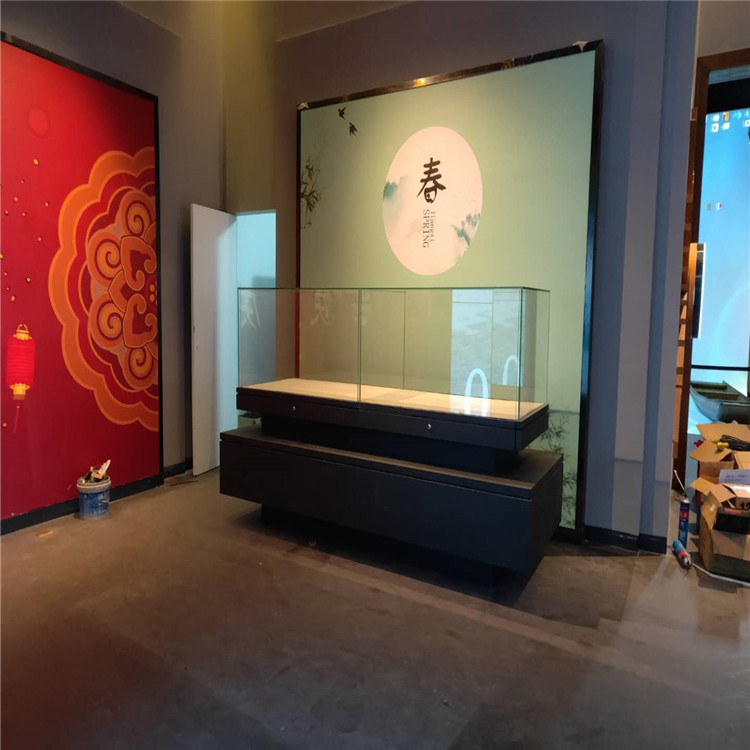 博物馆文玩平柜古物文物展览柜玻璃平面柜定制