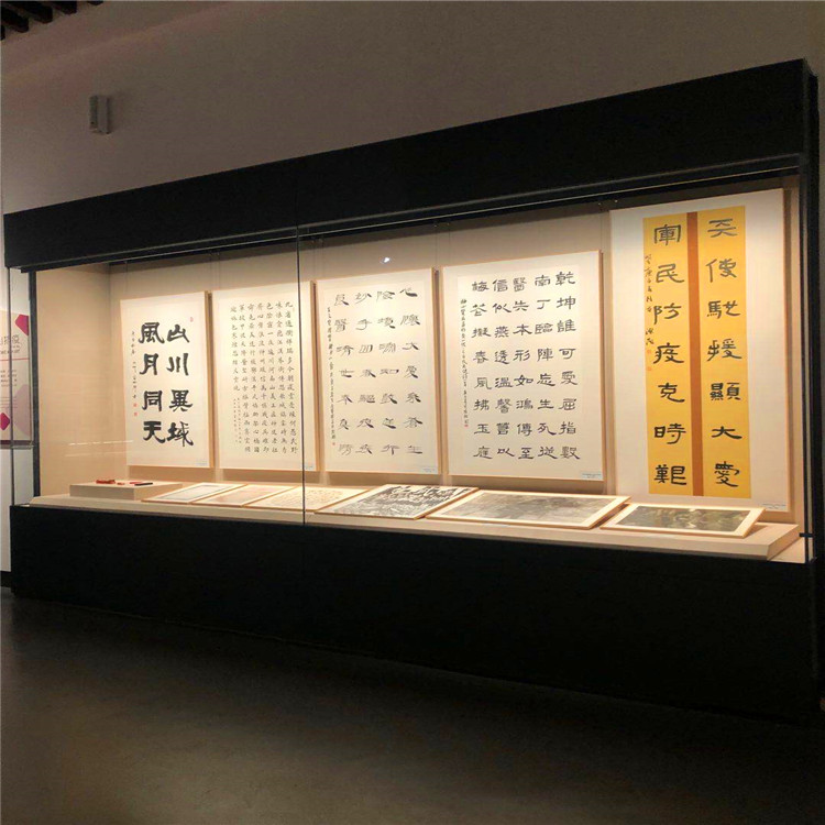 博物馆展示柜古物瓷器沿墙柜字画书法玻璃柜背柜通柜制作