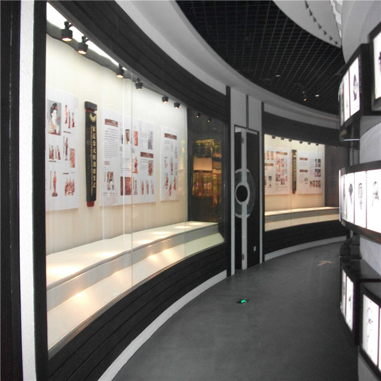 博物馆展示柜电动平移柜古物手摇沿墙柜设计定制