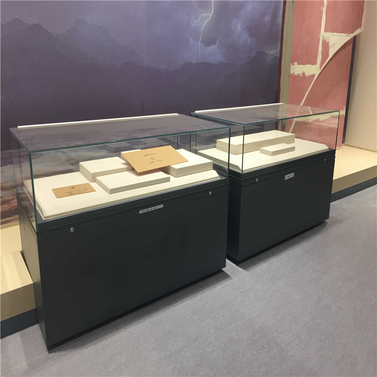 博物馆文物文玩平柜玻璃平面柜饰品展览柜定制