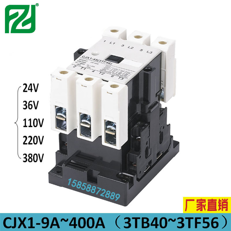 接触器CJX1-45 63 75 85及CJX1-110A 140A 170A 250A 300A 400A 475A图